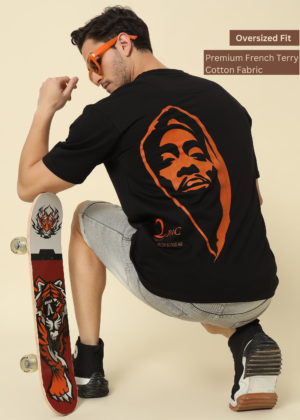 PockMAN Graphic Glory: Oversized Cotton T-Shirt for Fashion-Forward Men