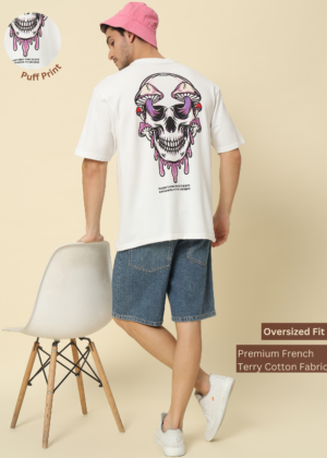 PockMAN Graphic Glory: Oversized Cotton T-Shirt for Fashion-Forward Men