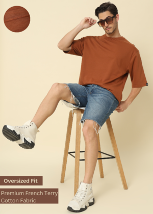 Pockman Heavy Gauge Terry Cotton Oversized fit Tshirt