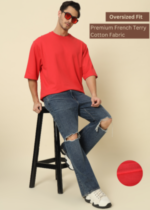 Pockman Heavy Gauge Terry Cotton Oversized fit Tshirt