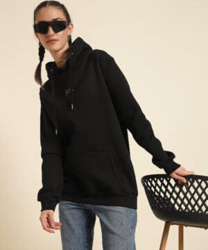 Women Full Sleeve Regular Fit Cotton Fleece Hoodie