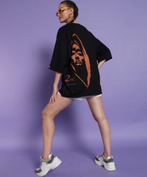 Women Graphic Printed Oversize Pure Cotton Tshirt