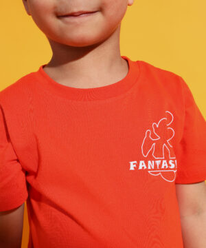 PockMAN Boys Orange Fantastic Printed Pure Cotton Regular Fit Tshirt 8 30 12 2024 ali 01068