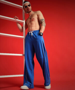 Royal Blue Wide Leg Comfort Trackpants