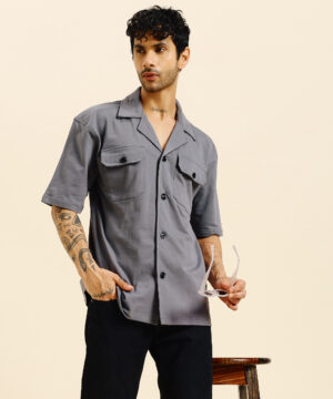 PockMAN Men Terry Cotton Knitted Half Sleeve Shirts