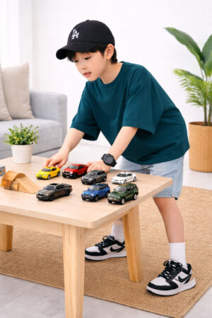 Pockman Boys Solid Pure Cotton Teal Oversized Fit T-shirt