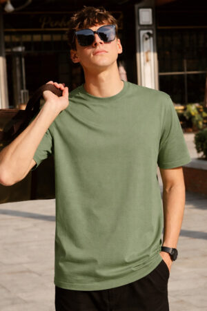Pockman Pista Relaxed Fit Premium Cotton T-Shirt for Men
