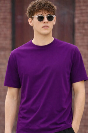 Pockman Voilet Relaxed Fit Premium Cotton T-Shirt for Men