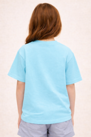 Pockman Girls Solid Pure Cotton Cloudy Blue Oversized Fit T-shirt 5 ChatGPT Image Mar 2 2026 12 24 51 PM